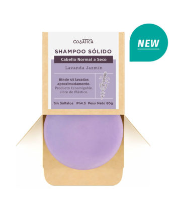 Shampoo Sólido Humectante para cabello Normal a Seco con aroma a Lavanda Jazmin