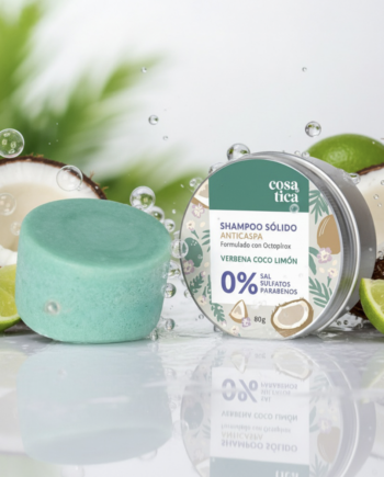 Shampoo Sólido Anticaspa aroma Verbena Coco Limón. Con Octopirox activo anticaspa.