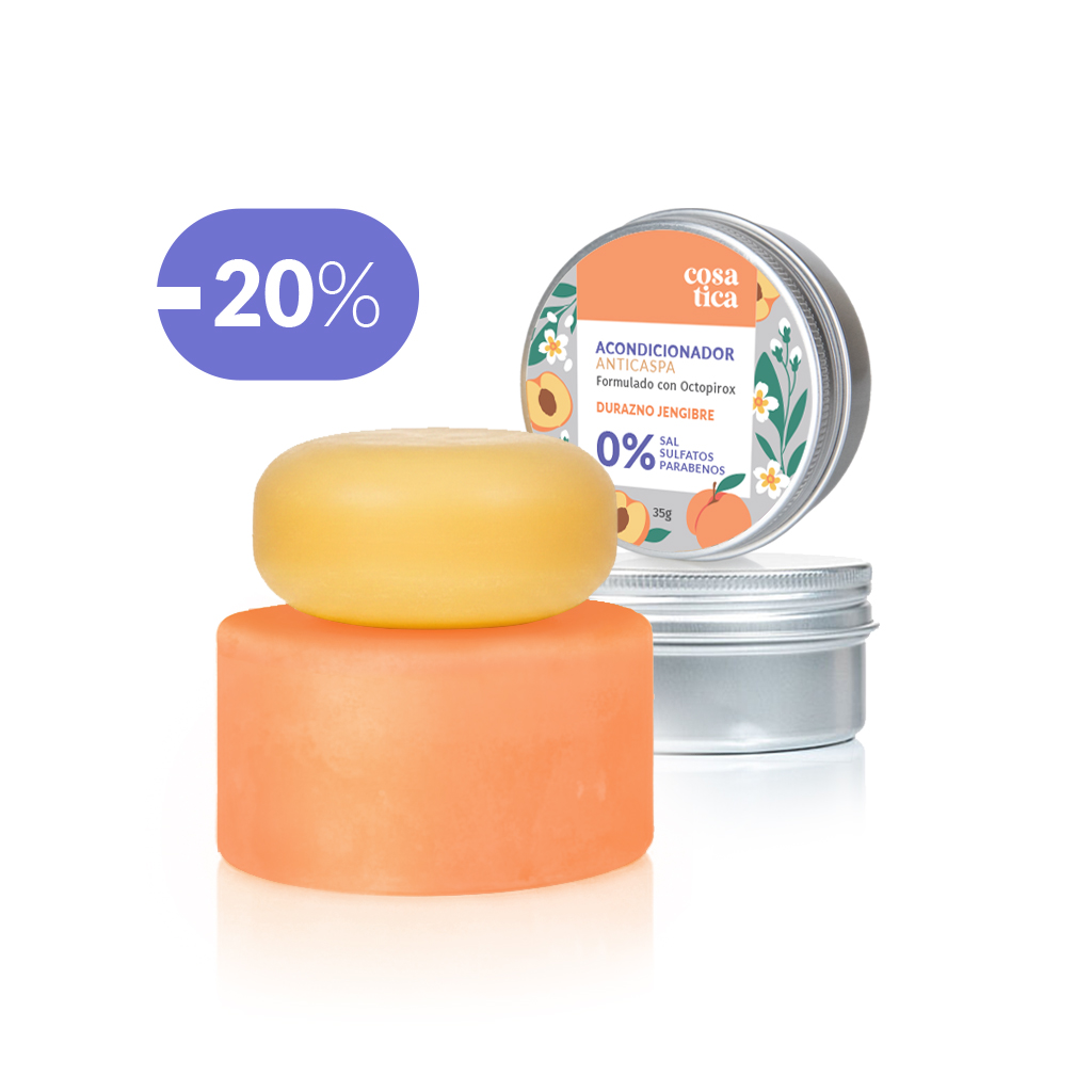 Duo Shampo y Acondicionador ANTICASPA Durazno Jengibre